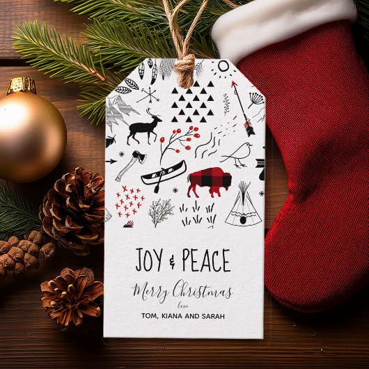 Buffalo Adventures Black & Red Pset ID599 Cadeaulabel