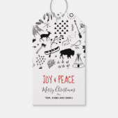 Buffalo Adventures Black & White met Plaid ID599 Cadeaulabel (Voorkant)