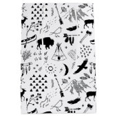 Buffalo Adventures Patroon en Label Black ID599 Medium Cadeauzakje (Achterkant)