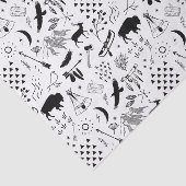 Buffalo Adventures Pattern Black ID599 Tissuepapier (Detail)