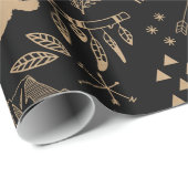 Buffalo Adventures Pattern Kraft Paper ID599 Cadeaupapier (Rol Hoek)