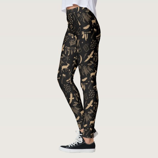 Buffalo Adventures Pattern Kraft Paper ID599 Leggings (Links)