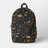 Buffalo Adventures Tan Black ID599 Bedrukte Rugzak (Voorkant)