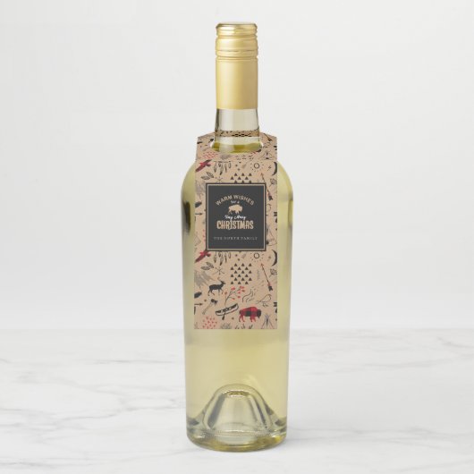 Buffalo Adventures Warm Wishes Kraft Red ID599 Flessenhanger (Op fles)