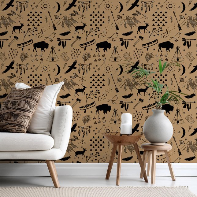 Buffalo Adventures Zwart op elke achtergrond ID599 Behang (Creator heeft geüpload)