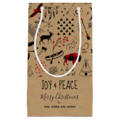 Buffalo Adventures Zwart & Rood Plaid/Kraft ID599 Klein Cadeauzakje (Voorkant)