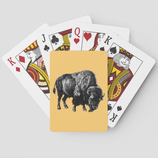 Buffalo American Bison Pokerkaarten (Achterkant)