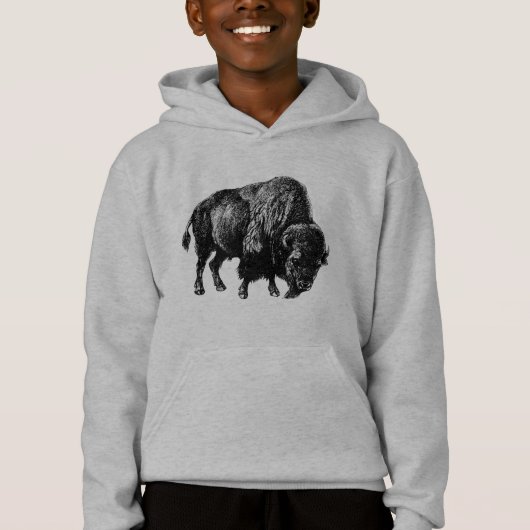 Buffalo American Bison Wood Engraving (Voorkant)