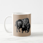 Buffalo American Bison  Wood Engraving Mok (Links)