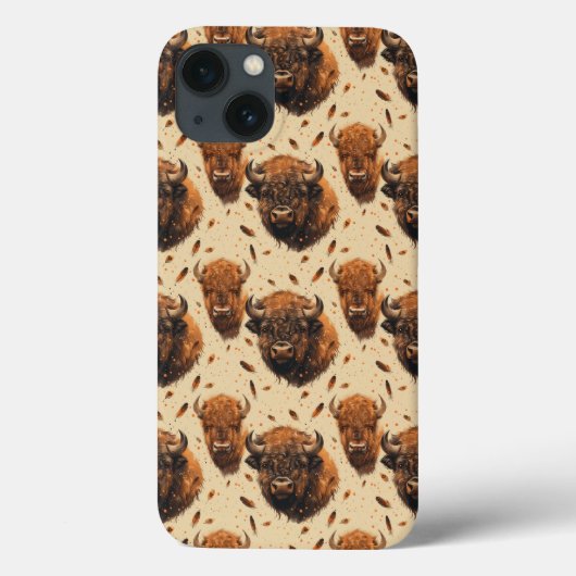 Buffalo and Feather Design iPhone Cove / iPad hoes (Achterkant)