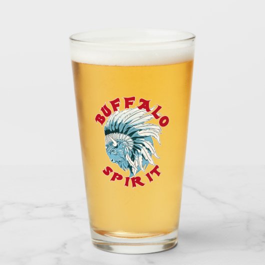 Buffalo Animal Spirit Glas (Voorkant gevuld)