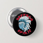 Buffalo Animal Spirit Ronde Button 5,7 Cm (Voorkant /achterkant)