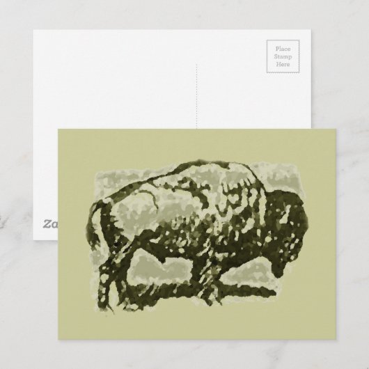 Buffalo Art Briefkaart (Voorkant / Achterkant)