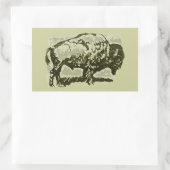 Buffalo Art Rechthoekige Sticker (Tas)