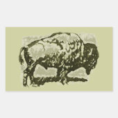 Buffalo Art Rechthoekige Sticker (Voorkant)