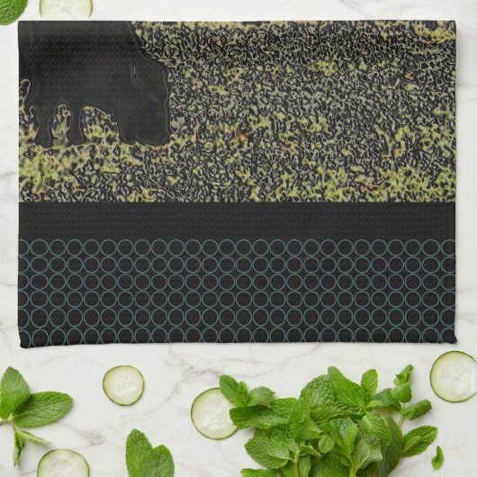 Buffalo Art Wild West Western Thema Theedoek (Gevouwen)