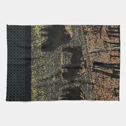 Buffalo Art Wild West Western Thema Theedoek (Horizontaal)