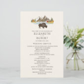 Buffalo Autumn Mountain Wedding Program (Staand voorkant)