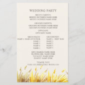 Buffalo Autumn Mountain Wedding Program (Achterkant)