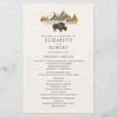 Buffalo Autumn Mountain Wedding Program (Voorkant)