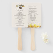 Buffalo Autumn Mountain Wedding Program Handwaaier (Voorkant en achterkant)
