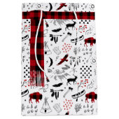 Buffalo avonturen Pset Scarf Red en Black ID599 Medium Cadeauzakje (Voorkant)