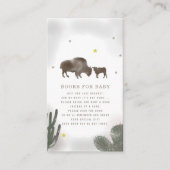 Buffalo Baby shower Cactus Book Request Informatiekaartje (Voorkant)