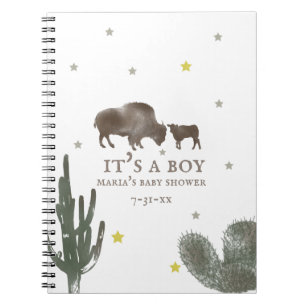 Buffalo Baby shower Guest Book Notitieboek