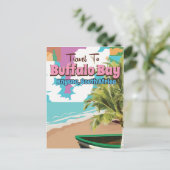 Buffalo Bay Zuid-Afrika reisposter Briefkaart (Staand voorkant)