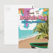 Buffalo Bay Zuid-Afrika reisposter Briefkaart (Voorkant / Achterkant)