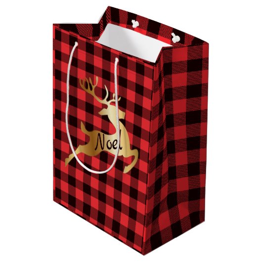Buffalo Betaald deer Gift Bag Medium Cadeauzakje (Achterkant Gekanteld)
