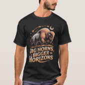 Buffalo – Big Horns, Big Horizons T-shirt (Voorkant)