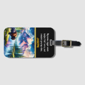 Buffalo bij een Serene River in Natuur Bagagelabel (Voorkant (horizontaal))