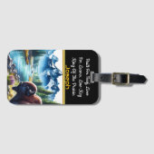 Buffalo bij River in Mountain Uitzicht Bagagelabel (Voorkant (horizontaal))