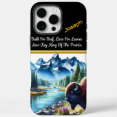 Buffalo bij River in Mountain Uitzicht Case-Mate iPhone Case (Achterkant)