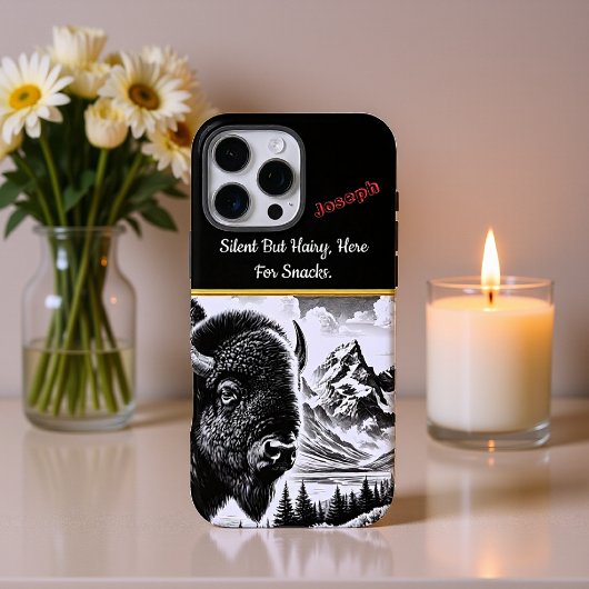 Buffalo bij zonsopgang in berglandschap Case-Mate iPhone case