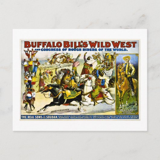 Buffalo Bill 1899 - Arab Horsperma Briefkaart (Voorkant)