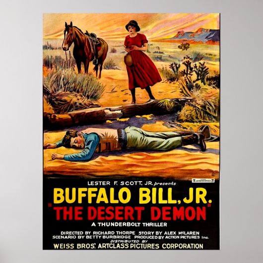 Buffalo Bill 1925, Jr. - Desert Demon film poster (Voorkant)