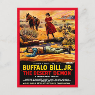 Buffalo Bill 1925, Jr. - Desert Demon film poster Briefkaart