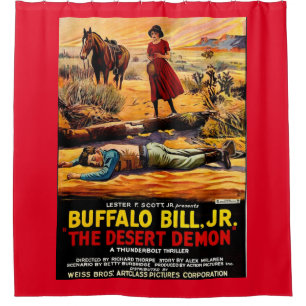 Buffalo Bill 1925, Jr. - Desert Demon film poster Douchegordijn