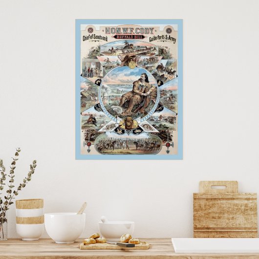 Buffalo Bill ~  Adverteren Poster. Poster (Keuken)