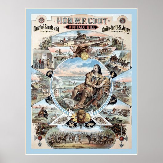 Buffalo Bill ~  Adverteren Poster. Poster (Voorkant)