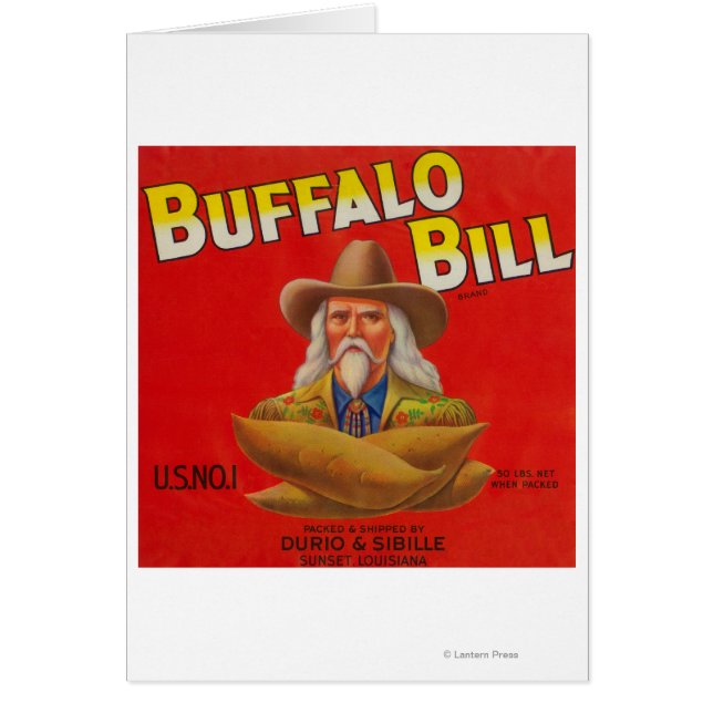 Buffalo Bill Brand Yam Crate Label (Voorkant)