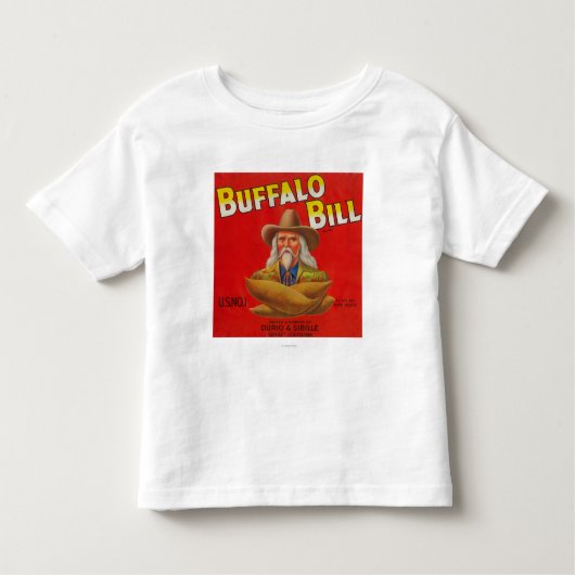 Buffalo Bill Brand Yam Crate Label Kinder Shirts (Voorkant)