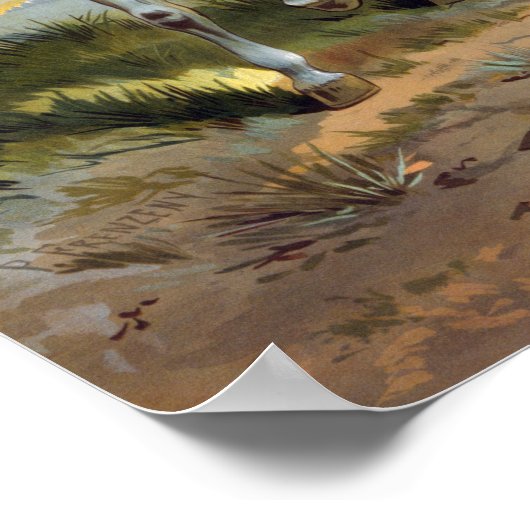 Buffalo Bill Cody, 1872.  Adverteren Poster (Hoek)