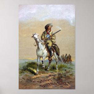 Buffalo Bill Cody, 1872.  Adverteren Poster