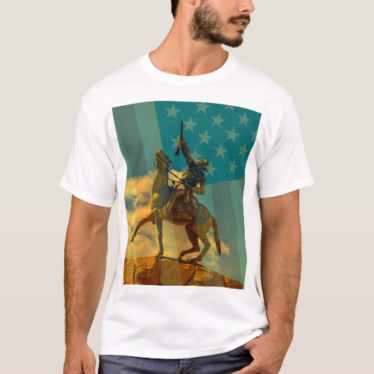 Buffalo Bill Cody beeld Cody, Wyoming & Verenigde  T-shirt (Voorkant)