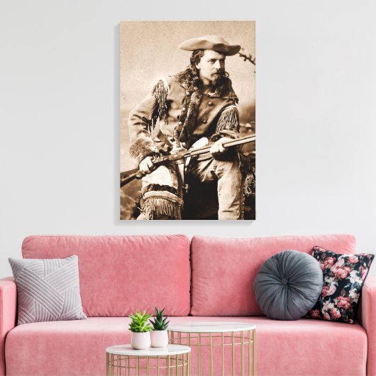 Buffalo Bill Cody - Circa 1880 Canvas Afdruk (Insitu (Woonkamer))