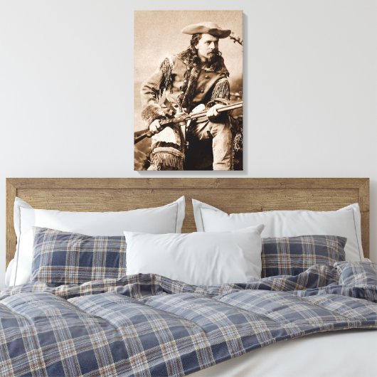 Buffalo Bill Cody - Circa 1880 Canvas Afdruk (Insitu (Slaapkamer))