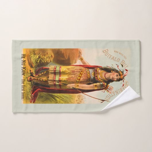Buffalo Bill Cody Handsomest Indian Maiden jaren 1 Handdoek (Handdoek)